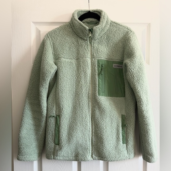 Magellan Outdoors Jackets & Blazers - Magellan Outdoors Women’s Sage Green Teddy Fleece Jacket